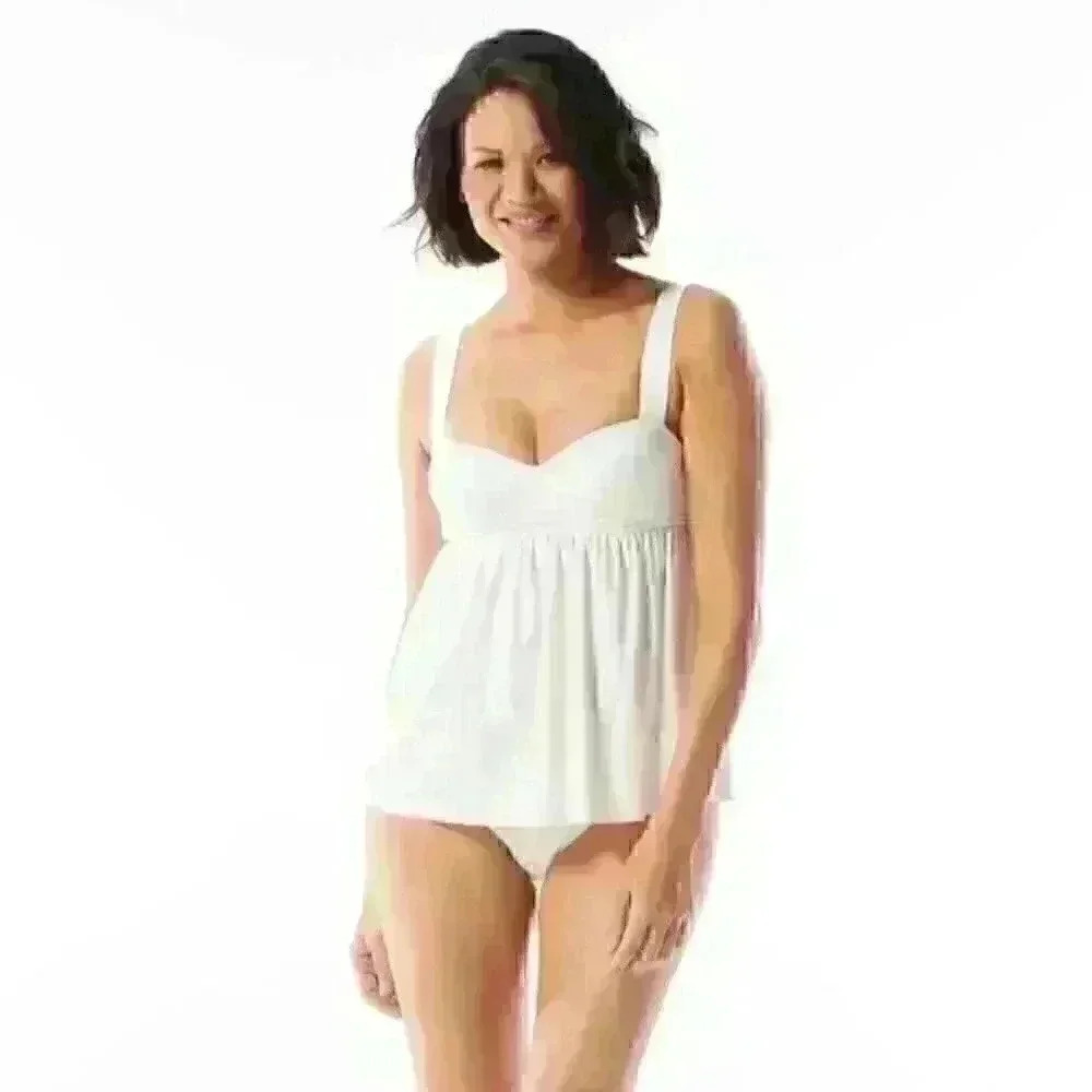 NEW Michael Kors Women's S Baby Doll Tankini Top & Bottom • Reg Price $172